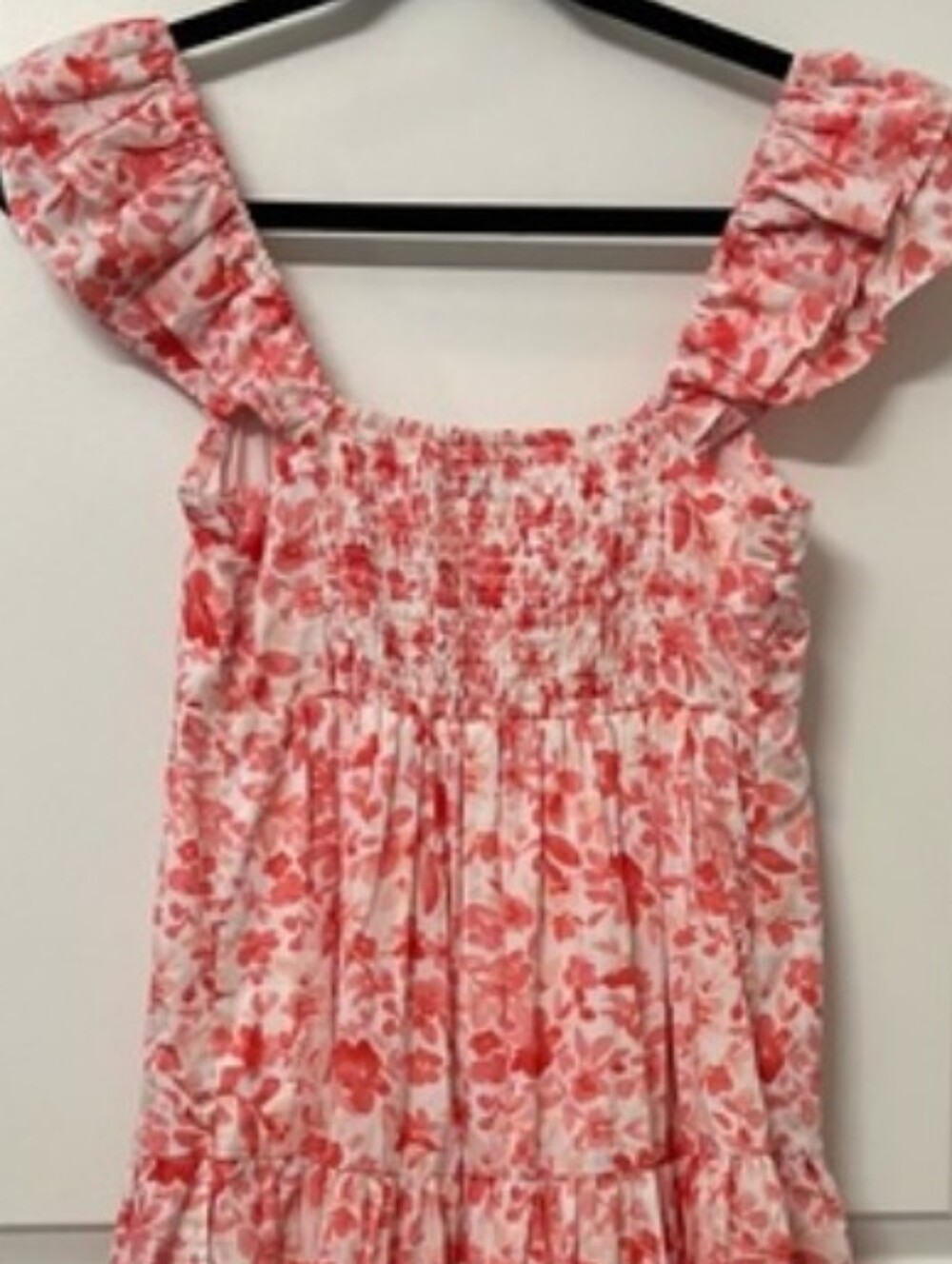 Abercrombie & Fitch Pink Floral Flutter Sleeve Tiered Maxi Dress - Picture 3 of 3